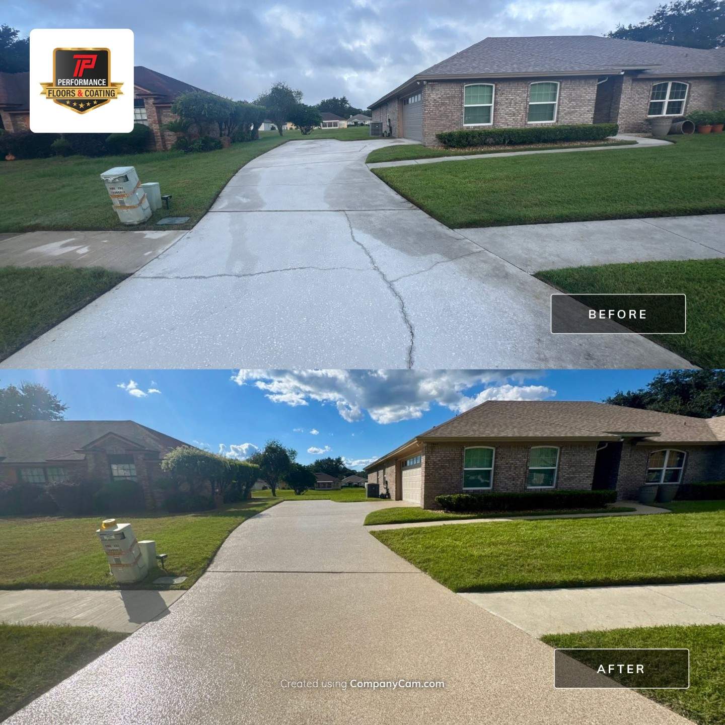 Finished driveway coating