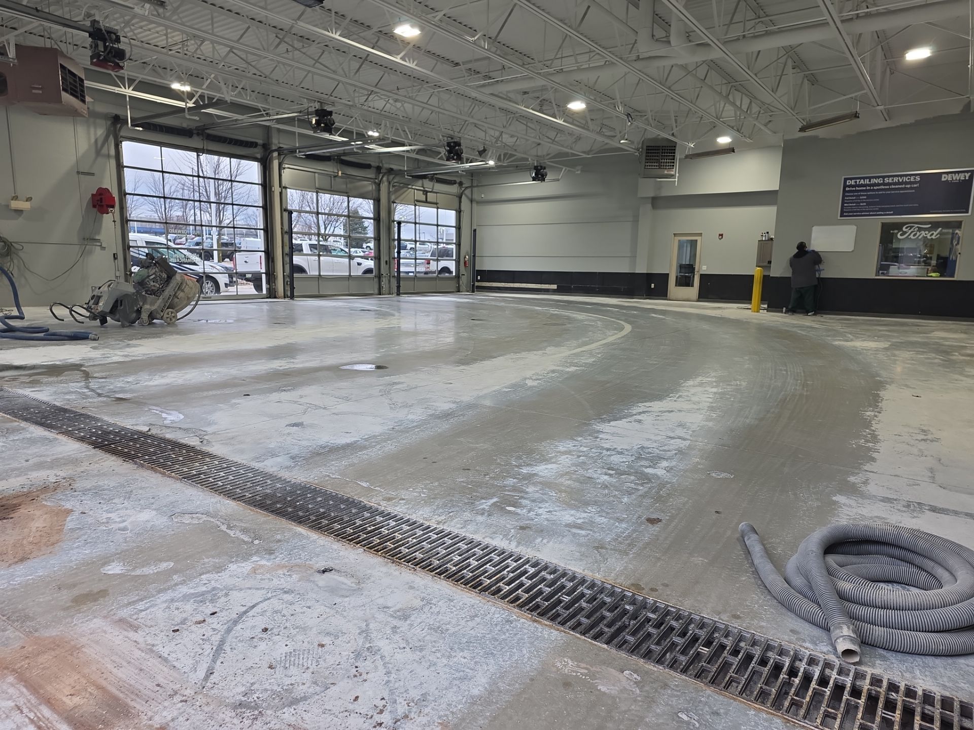 Commercial floor before coating — Tampa Bay