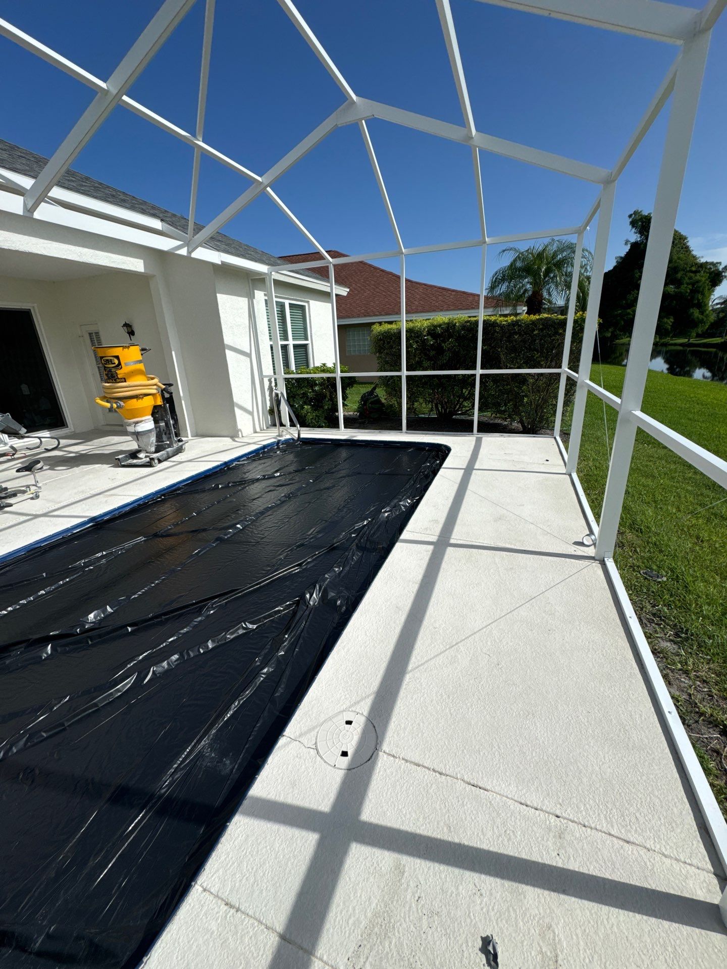 Pool deck before coating — Tampa Bay