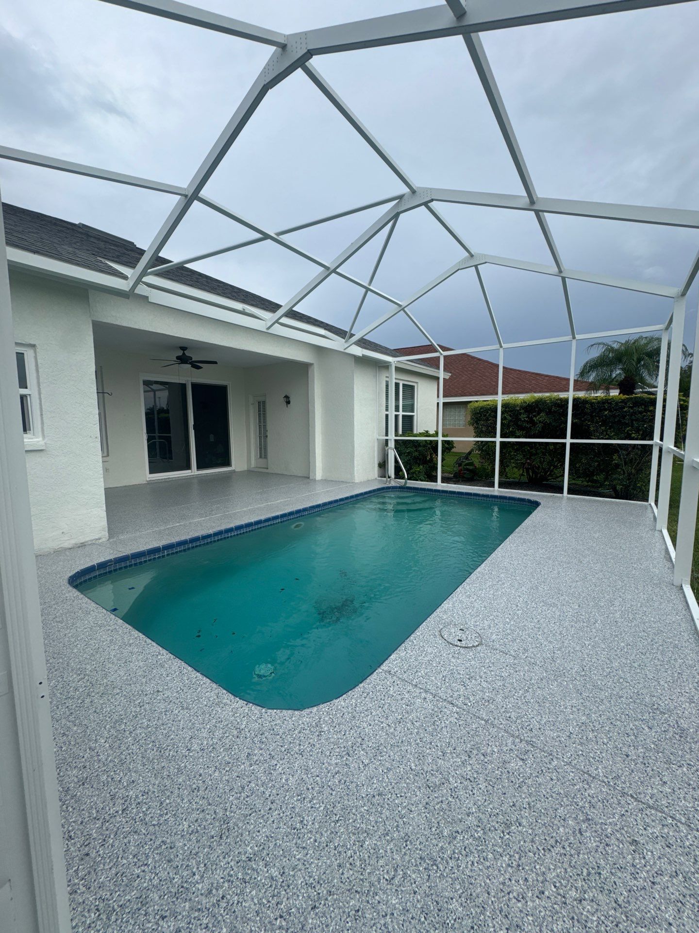 Pool deck after coating — Performance Floors & Coating Tampa Bay