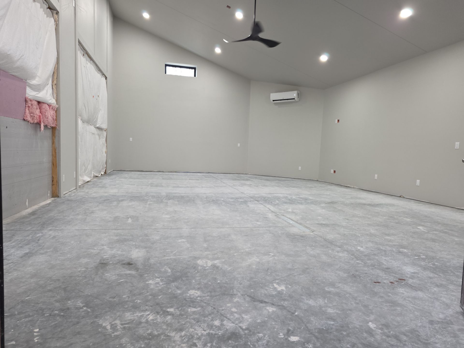 Indoor floor before coating — Tampa Bay