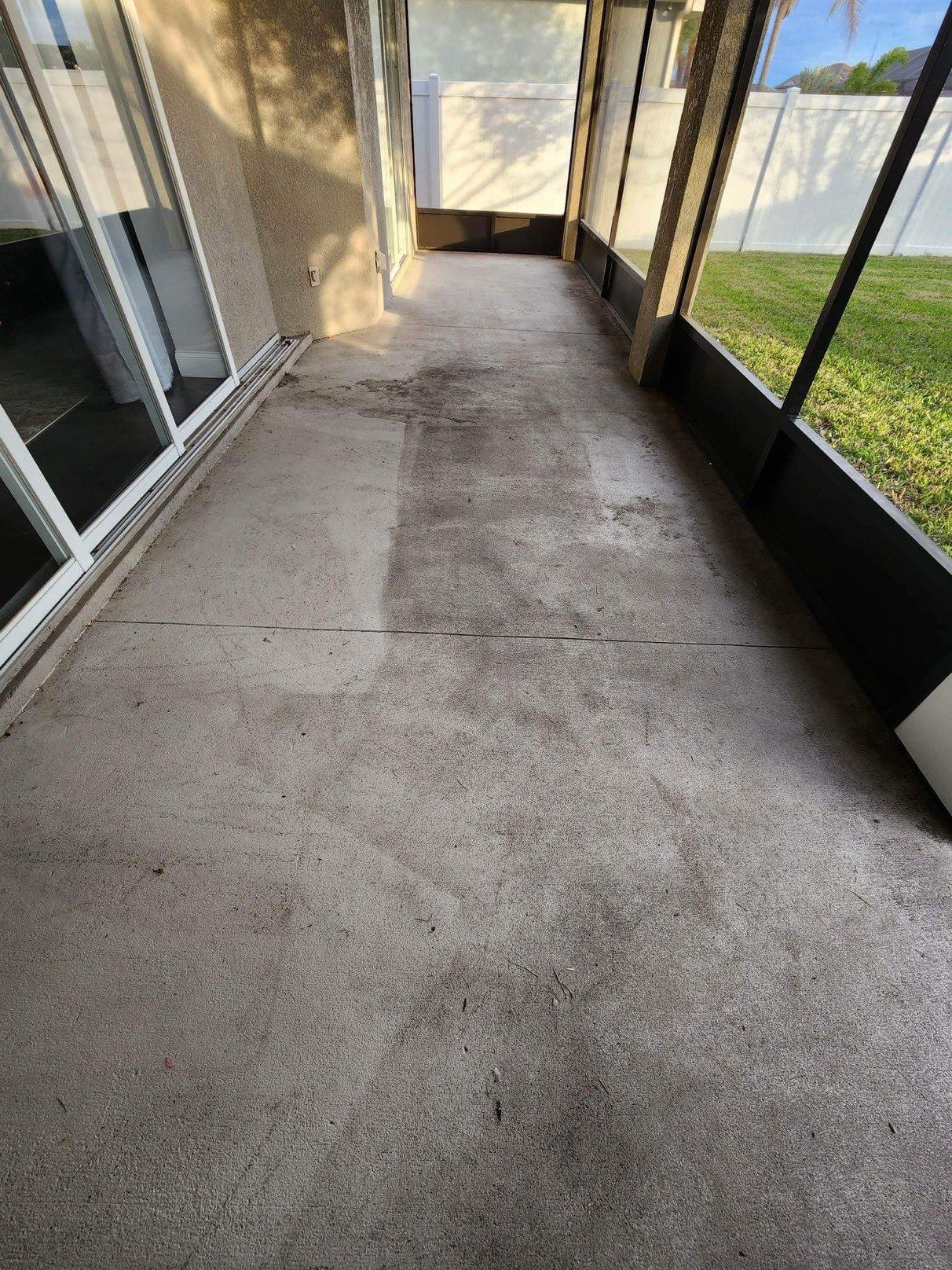 Patio before coating — Tampa Bay